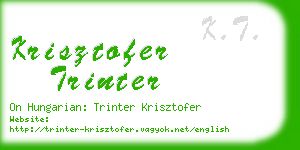 krisztofer trinter business card